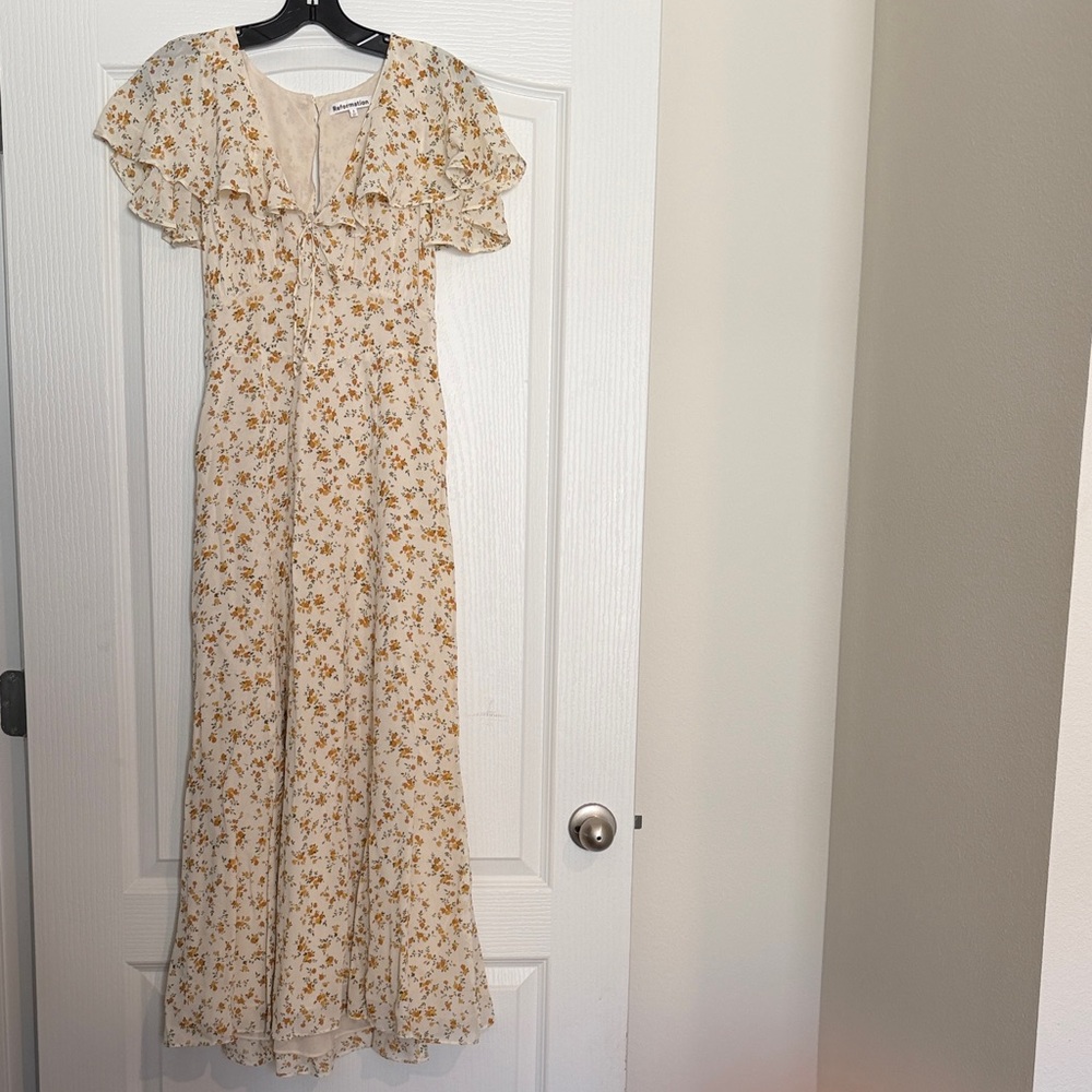 Reformation Yellow Floral Maxi Dress